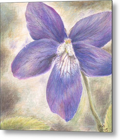 Flower Metal Print featuring the painting Violet by Pris Hardy