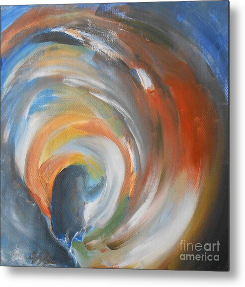 Abstract Metal Print featuring the painting Vortex by Jane See