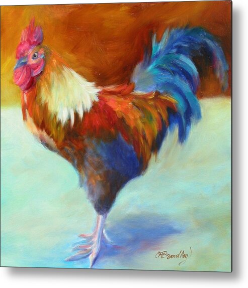 Rooster Metal Print featuring the painting Wake up Call by Chris Brandley