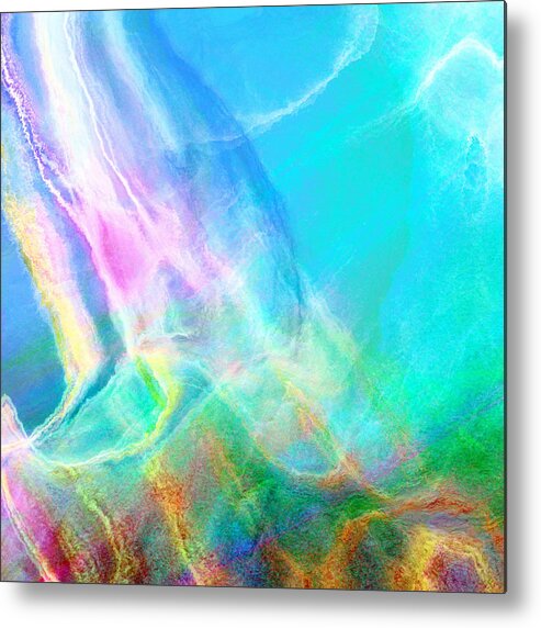 Abstract Art Metal Print featuring the painting Warm Seas- Abstract Art by Jaison Cianelli