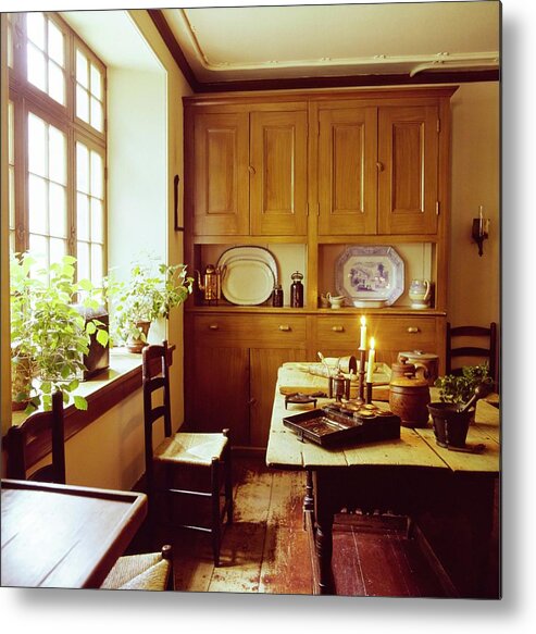 Interior Metal Print featuring the photograph Washington Irving's Kitchen by Horst P. Horst