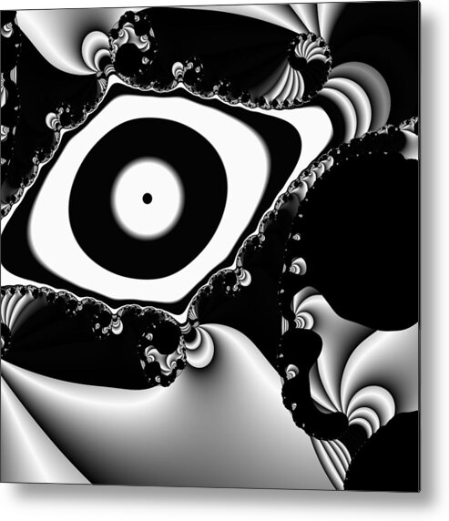 Black Metal Print featuring the digital art Watch by Christy Leigh