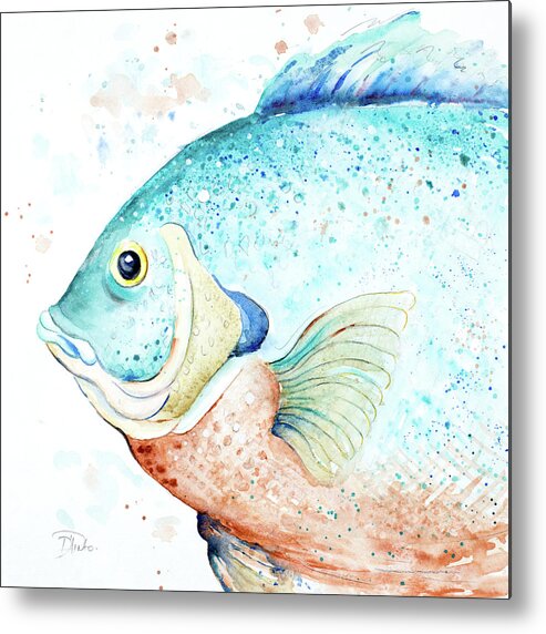 Water Metal Print featuring the painting Water Fish by Patricia Pinto