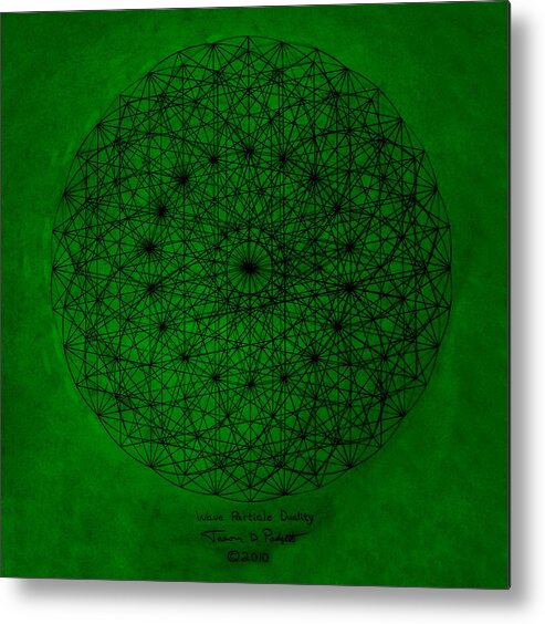 Fractal Metal Print featuring the drawing Wave Particle Duality by Jason Padgett