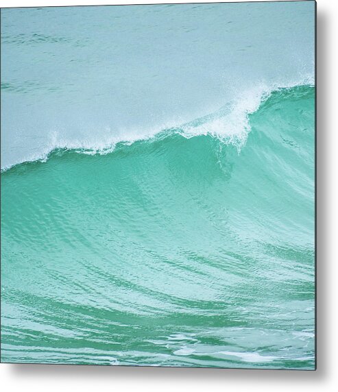 Tranquility Metal Print featuring the photograph Waves In The Atlantic Ocean by Miemo Penttinen - Miemo.net