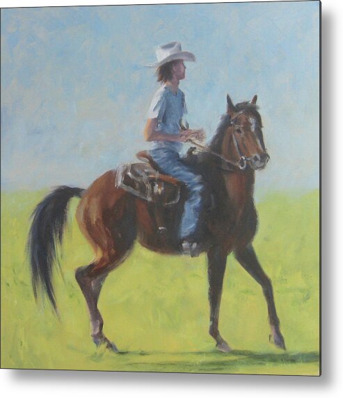 Horse Metal Print featuring the painting We Save Horses Three by Connie Schaertl
