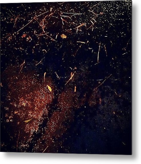 Textures Metal Print featuring the photograph Wet Street by Bats AboutCats