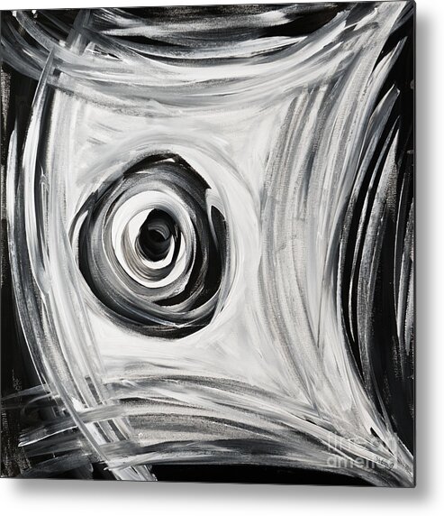 Circle Metal Print featuring the painting When I Get to the Bottom by Rebecca Weeks