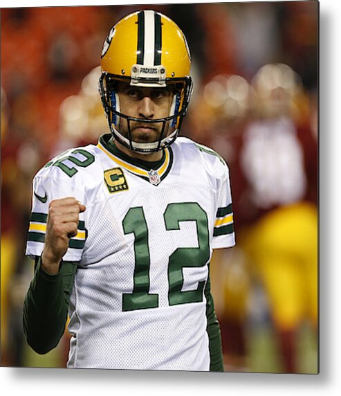 Playoffs Metal Print featuring the photograph Wild Card Round - Green Bay Packers v Washington Redskins by Rob Carr