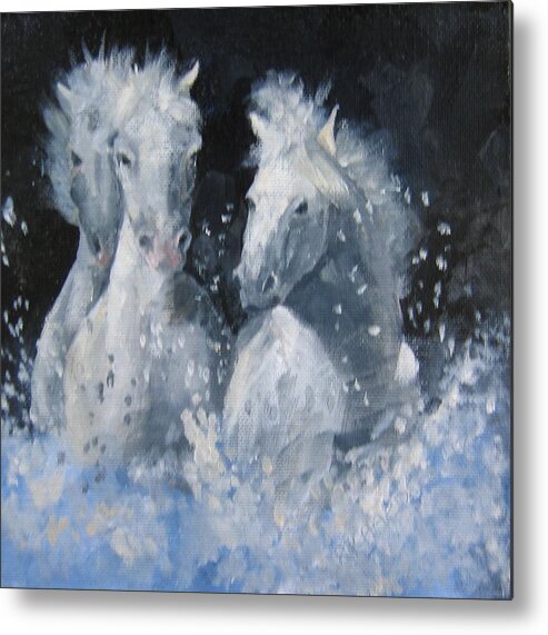 Wild Horses Metal Print featuring the painting Wild Horses by Susan Richardson