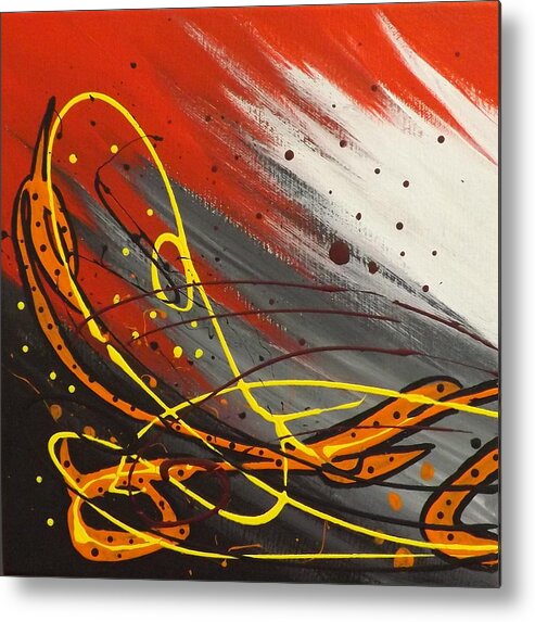 Windsurfer Metal Print featuring the painting Windsurfer Left by Darren Robinson