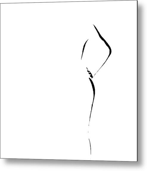 Abstract Metal Print featuring the photograph Woman With Hand On Hip by Gigi Ebert
