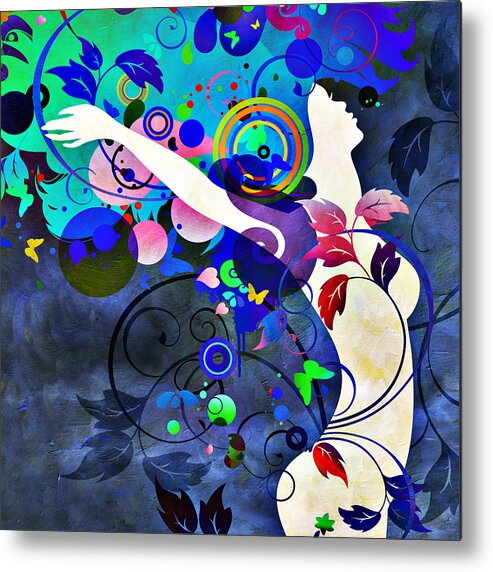 Amaze Metal Print featuring the mixed media Wondrous Night by Angelina Tamez