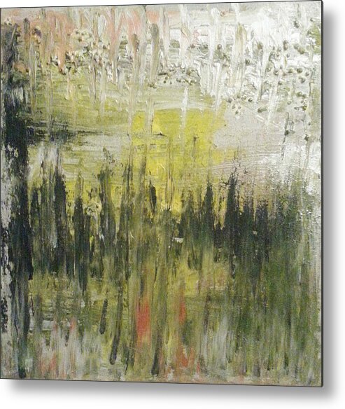 Abstract Painting Metal Print featuring the painting Y - liesiii by KUNST MIT HERZ Art with heart