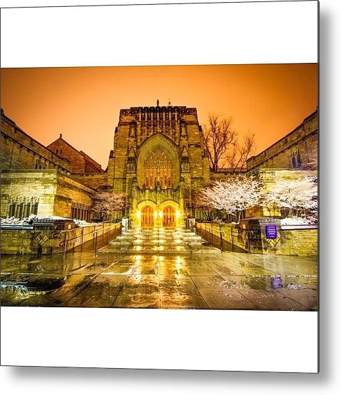  Metal Print featuring the photograph Yale's Sterling Memorial Library by Stephen Whitaker