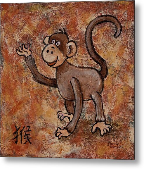 Animal Metal Print featuring the painting Year Of The Monkey by Darice Machel McGuire