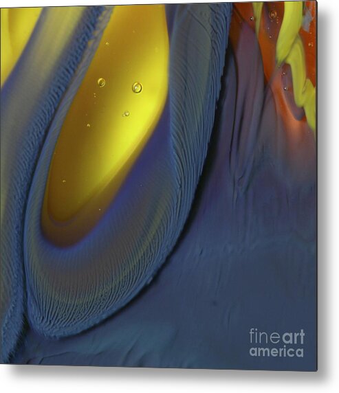Glass Metal Print featuring the photograph Yellow Depths by Kimberly Lyon