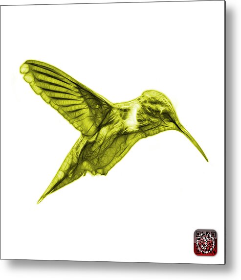 Hummingbird Metal Print featuring the digital art Yellow Hummingbird - 2054 F S by James Ahn