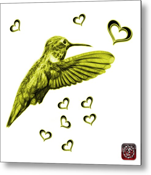 Hummingbird Metal Print featuring the digital art Yellow Hummingbird - 2055 F S M by James Ahn