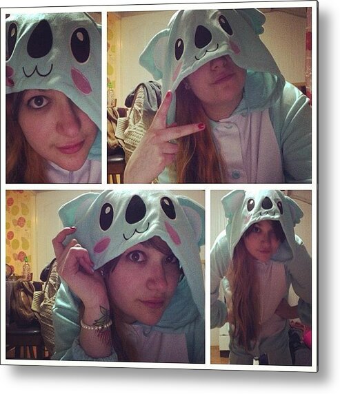 Swag Metal Print featuring the photograph Yes, I Am A Gangsta Koala. #kigurumi by Gabriella Giannini