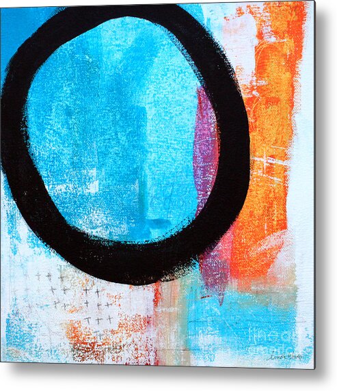Abstract Metal Print featuring the painting Zen Abstract #32 by Linda Woods