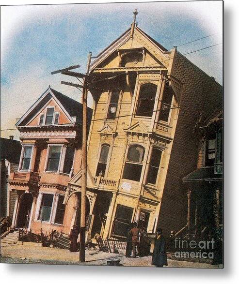 San Francisco Metal Print featuring the photograph 1906 San Francisco Earthquake Fire by Science Source
