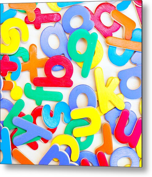 Assortment Metal Print featuring the photograph Colorful letters #1 by Tom Gowanlock