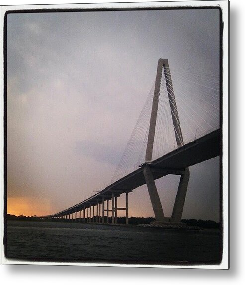  Metal Print featuring the photograph Cooper River Bridge #1 by Dustin K Ryan