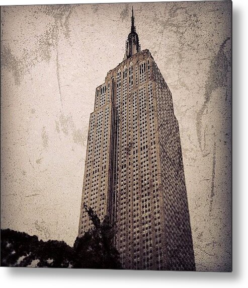Skyscraper Metal Print featuring the photograph Empire State Building - New York #1 by Joel Lopez