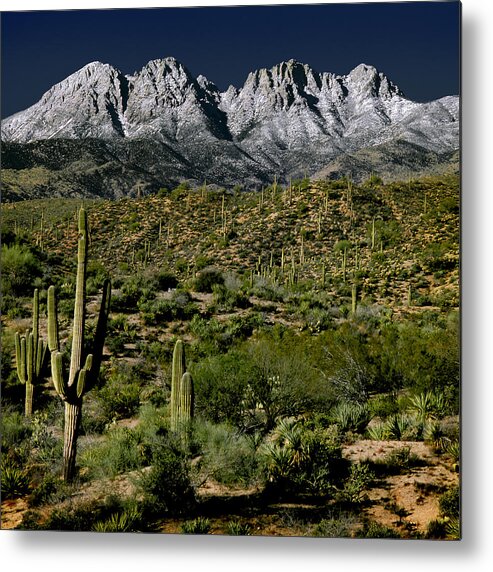 Mountains Metal Print featuring the photograph Four Peaks #1 by Jim Painter