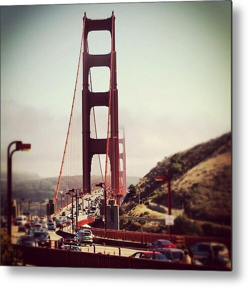 Instacanvas Metal Print featuring the photograph Golden Gate #1 by Luisa Azzolini