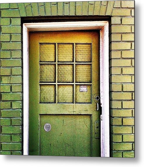 Doorsgalore Metal Print featuring the photograph Green Door by Julie Gebhardt