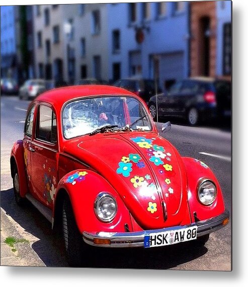 Car Metal Print featuring the photograph Little Beetle #1 by Book Walk