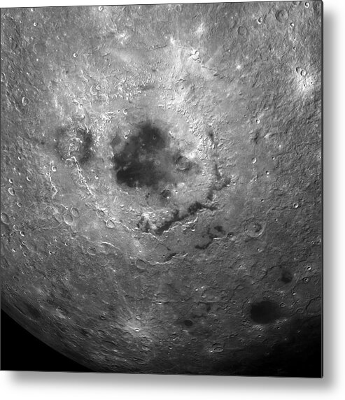 Mare Orientale Metal Print featuring the photograph Moon's Surface #1 by Detlev Van Ravenswaay