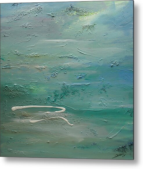 Pearls Of Tranquility Metal Print featuring the painting Pearls of Tranquility #1 by Dolores Deal