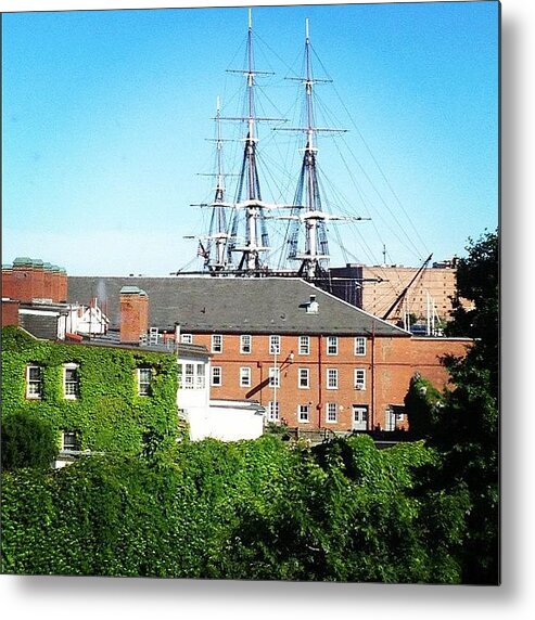 Instagram Metal Print featuring the photograph Uss Constitution Masts #constitution #1 by Danielle Mcneil