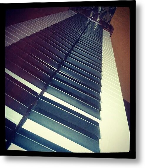 Piano Metal Print featuring the photograph 176 Keys by Kensta Lopez