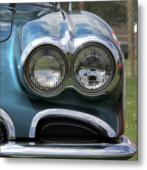 1959 Metal Print featuring the photograph 1959 Corvette headlight by Marta Alfred