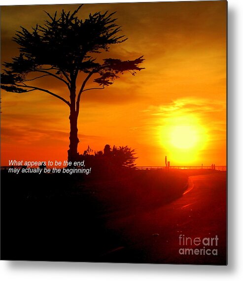 Inspiration Metal Print featuring the photograph Sunset In Santa Cruz #2 by Garnett Jaeger