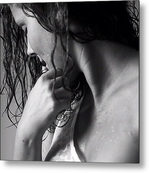 Art Metal Print featuring the photograph ©2011 #model #monochrome #poetry #2011 by Speechless Poet