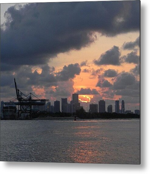 Beautiful Metal Print featuring the photograph #skylovers #sunset_madness #morning #4 by Artist Mind