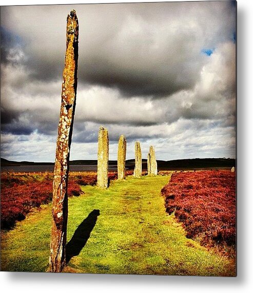 Outdoor Metal Print featuring the photograph Ring Of Brodgar #7 by Luisa Azzolini