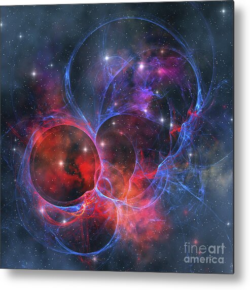 Dark Nebula Metal Print featuring the digital art A Dark Nebula Is A Type Of Interstellar by Corey Ford