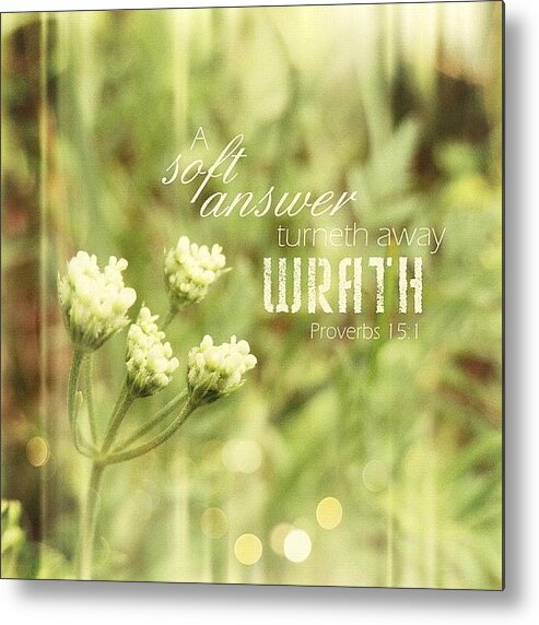 Godisgood Metal Print featuring the photograph a Soft Answer Turneth Away Wrath. by Traci Beeson