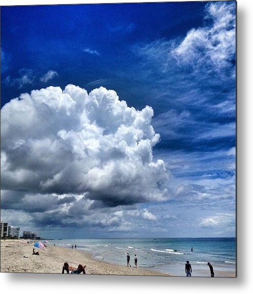 Clouds Metal Print featuring the photograph Aaamazing Today. #beach by Emily W