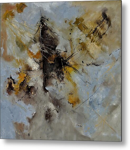 Abstract Metal Print featuring the painting Abstract 881111 by Pol Ledent