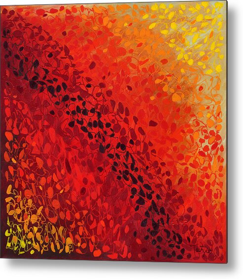 Abstract Metal Print featuring the painting Abstract Art Twenty-Five by Lynne Taetzsch