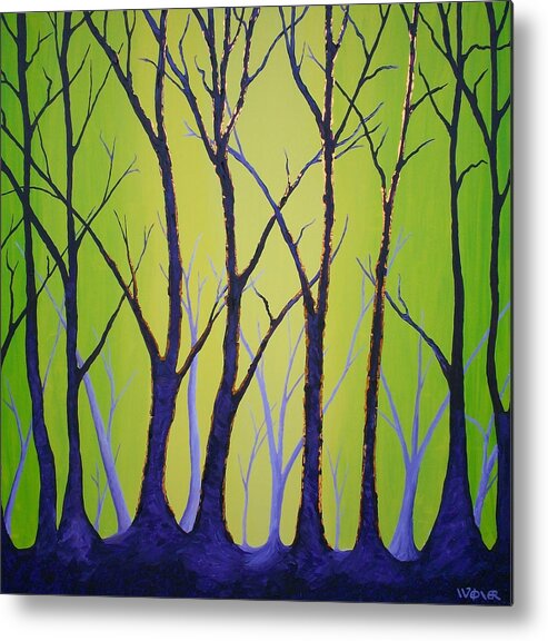 Trees Metal Print featuring the painting After The Fire by Randall Weidner