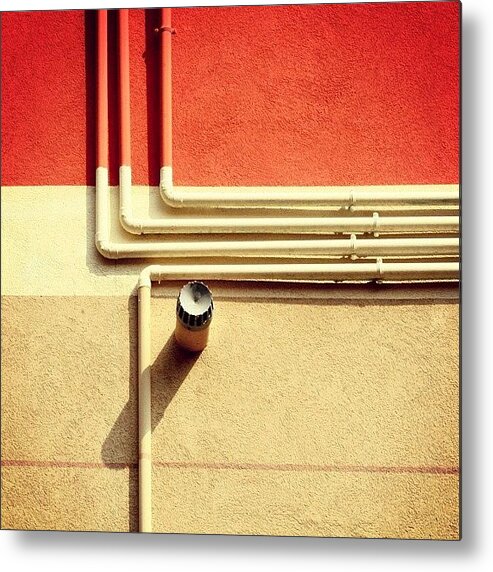 Summer Metal Print featuring the photograph All That Jazz #geometry #color #pipes by A Rey