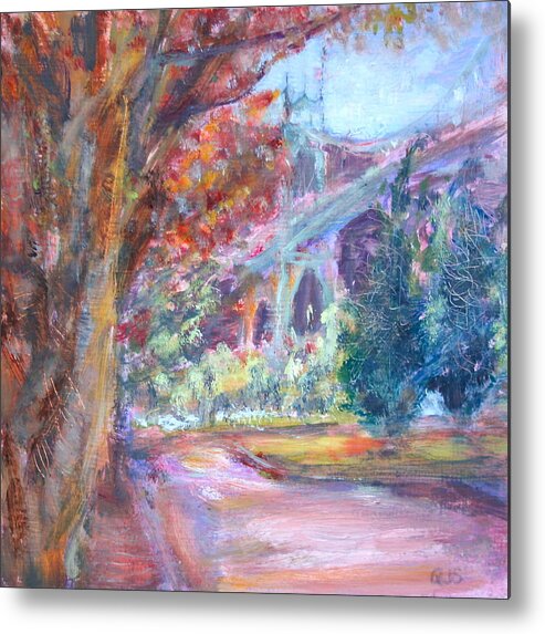 St. Johns Metal Print featuring the painting Autumn in the Park by Quin Sweetman